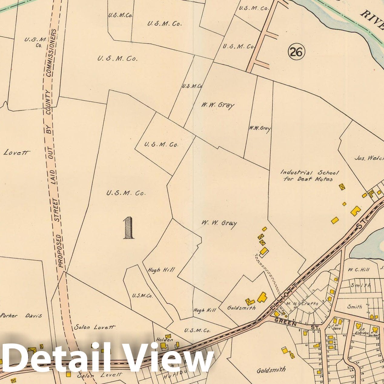 Historic Map : Beverly 1907 Plate 027 , Atlas City of Beverly , Vintage Wall Art