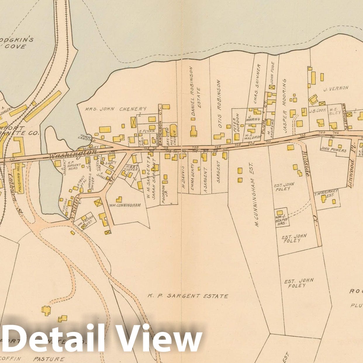 Historic Map : Atlas of Cape Ann, Gloucester, Rockport and Manchester, Gloucester 1899 Page 20 , Vintage Wall Art