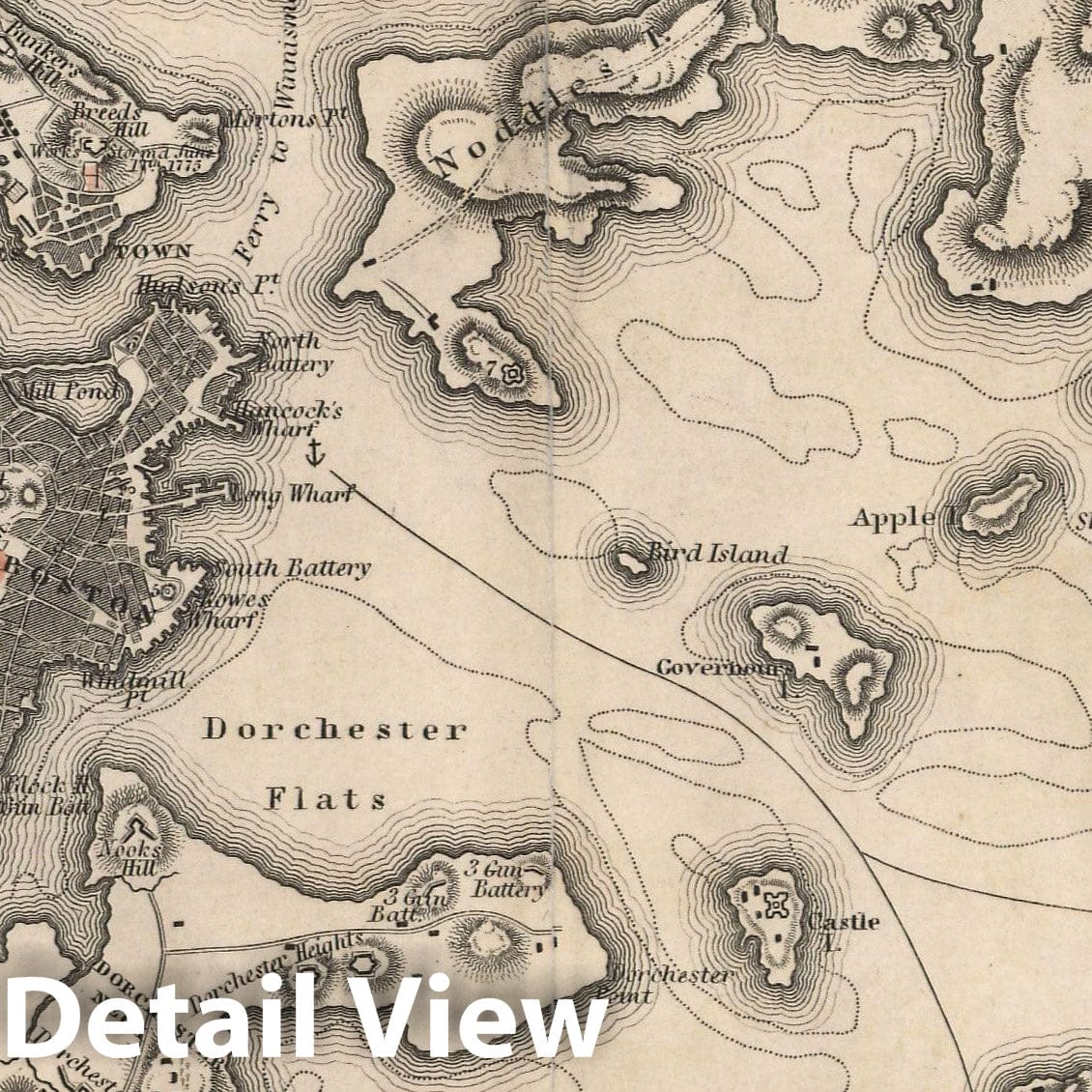 Historic Map : Boston 1809 , Vintage Wall Art
