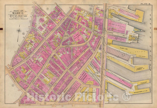 Historic Map : Atlas of Boston Proper, 1898 Plate 008 , Vintage Wall Art