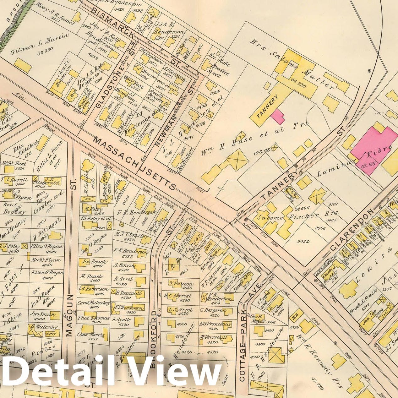Historic Map : Atlas City of Cambridge, MA, Cambridge 1903 Plate 030 , Vintage Wall Art