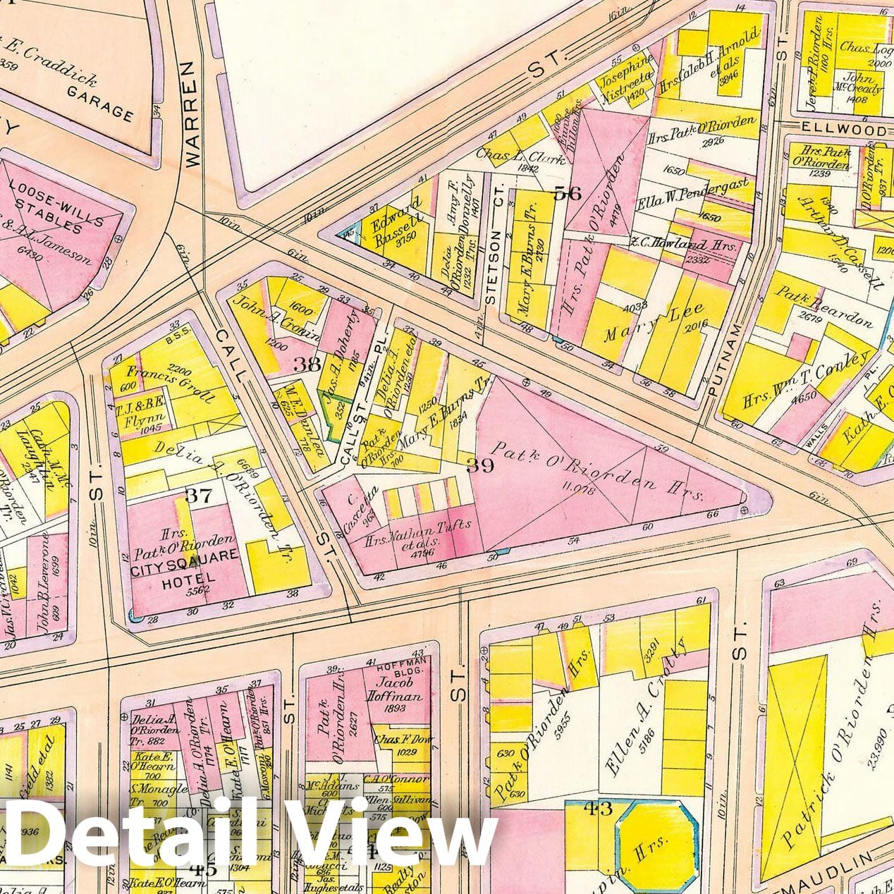 Historic Map : Atlas City of Boston: Charlestown and East Boston, Charlestown 1922 Plate 002 , Vintage Wall Art