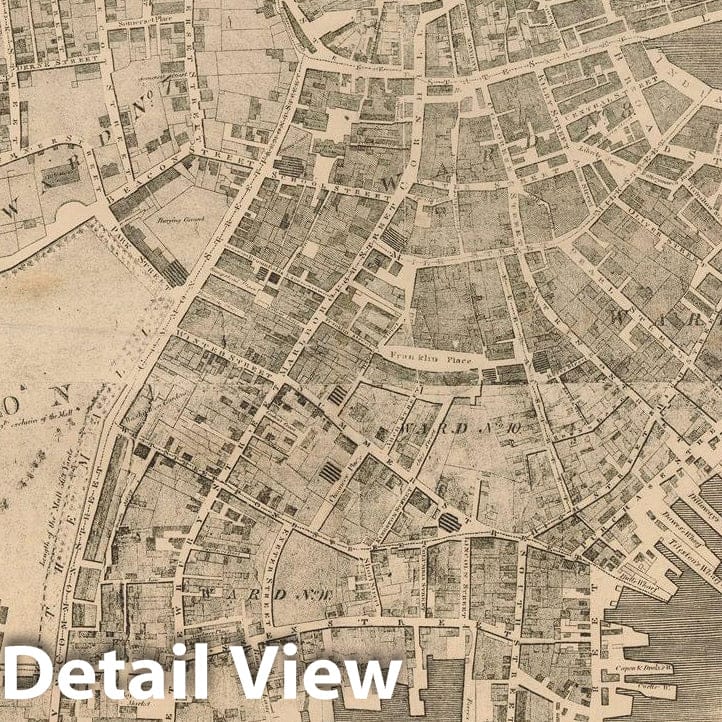 Historic Map : Boston 1879 , Vintage Wall Art