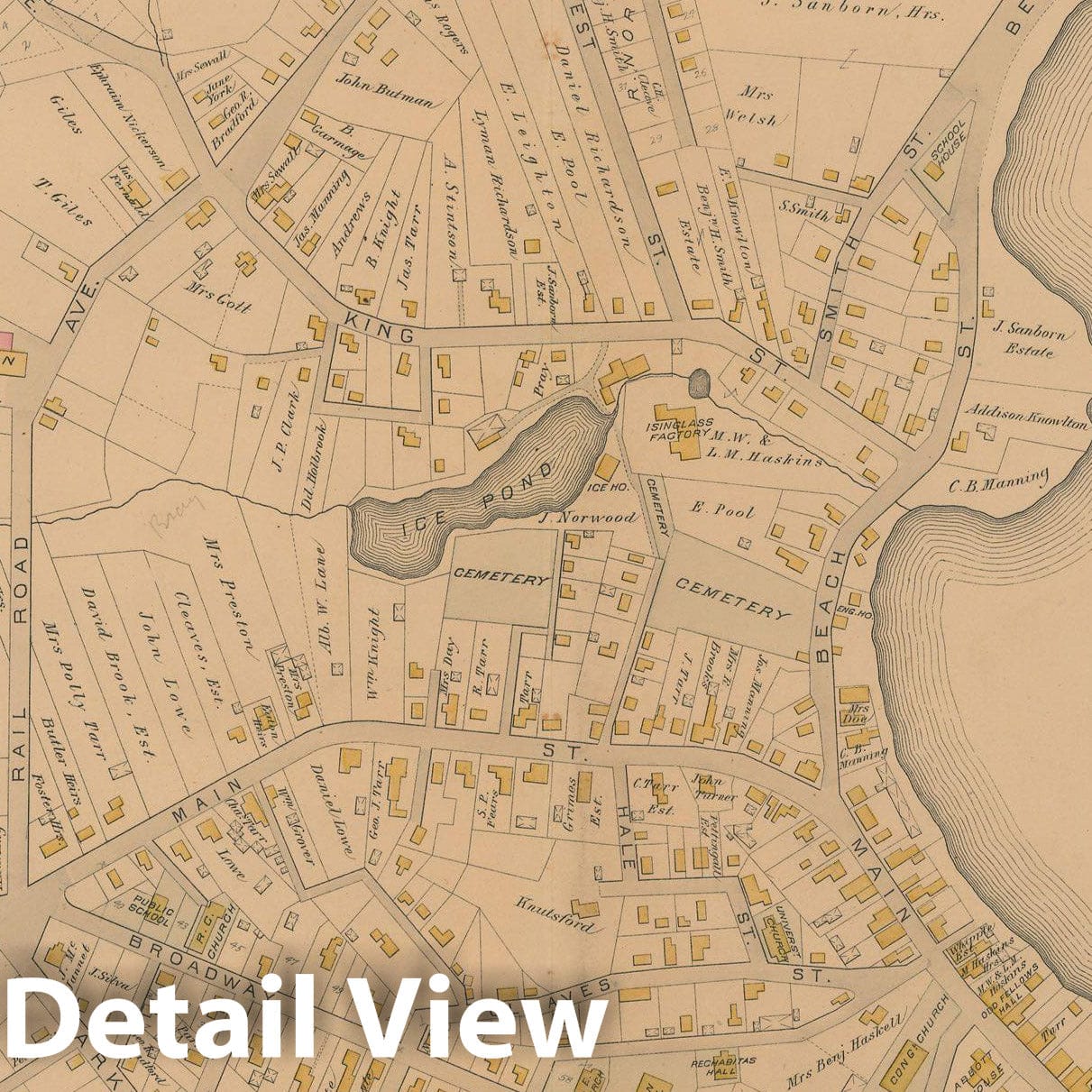 Historic Map : Atlas City of Gloucester and Town of Rockport 1884 Plate 021 , Vintage Wall Art