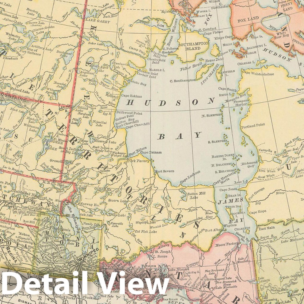 Historic Map : Canada 1903 , Rand McNally Business Atlas , Vintage Wall Art