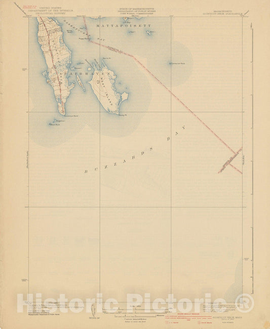 Historic Map : USGS 7.5 Minute Sheets and Quadrangles, Fairhaven 1940 Topographic Map , Vintage Wall Art