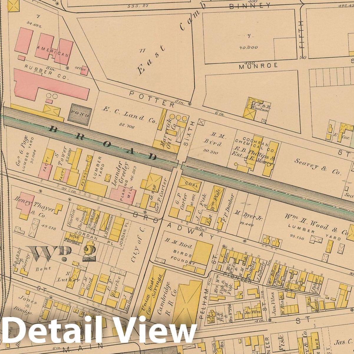 Historic Map : Atlas City of Cambridge, Cambridge 1886 Plate 024 , Vintage Wall Art