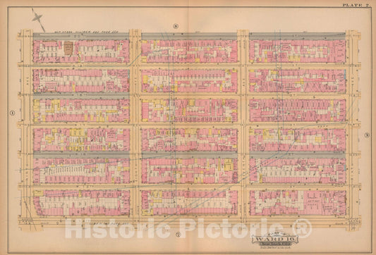 Historic Map : Atlas City of New York, Vol. 3; 16, Manhattan 1883 Plate 002 , Vintage Wall Art