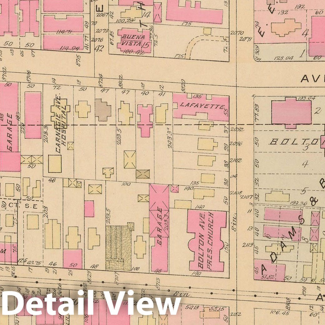 Historic Map : Atlas City of Cleveland, Vol. Four, Cleveland 1922 7L , Vintage Wall Art