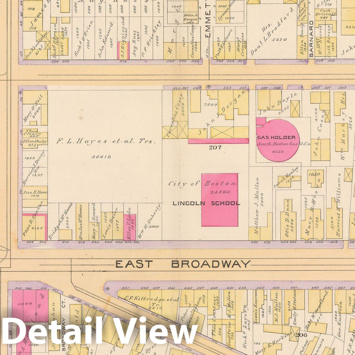 Historic Map : Atlas of South Boston, South Boston 1891 Plate 020 , Vintage Wall Art