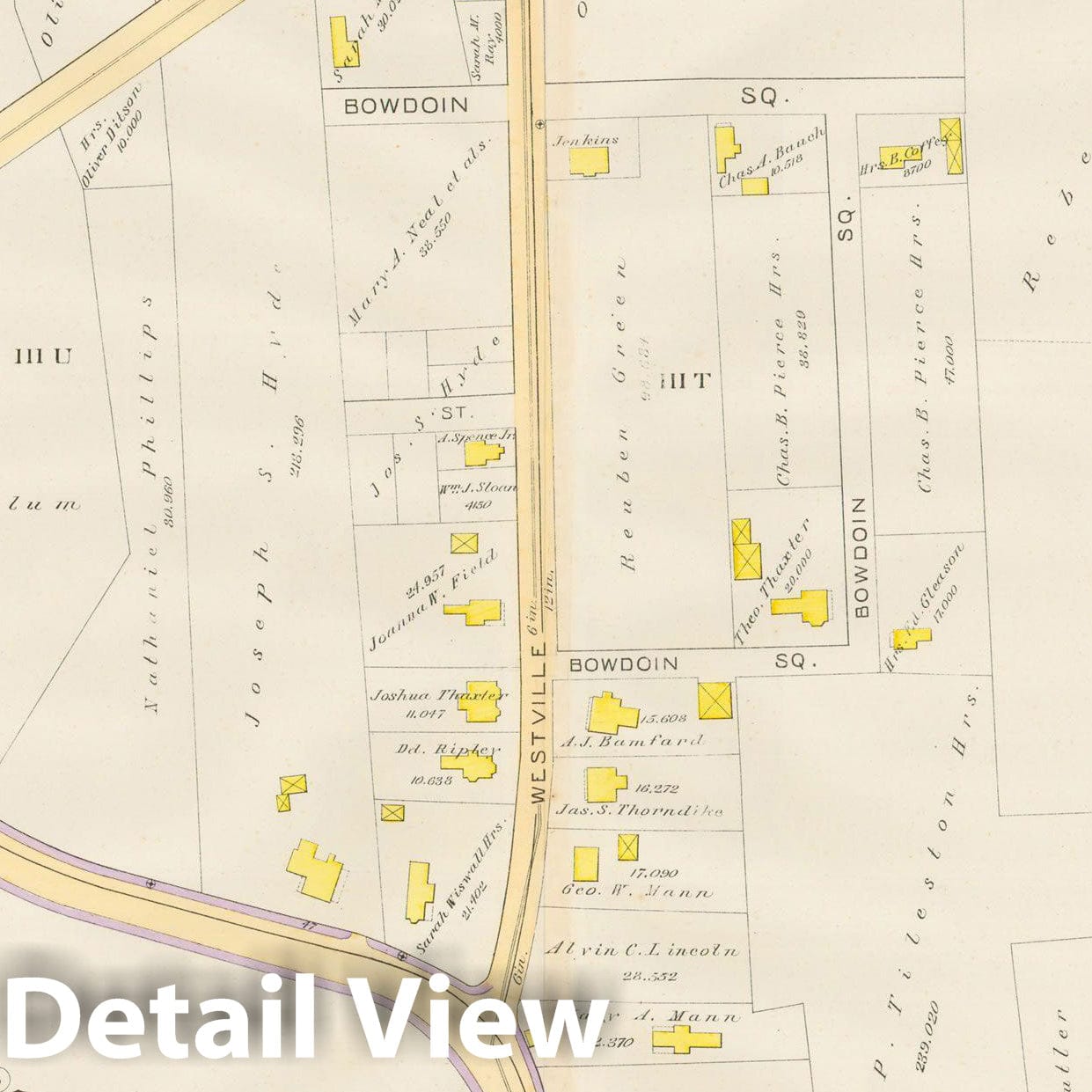 Historic Map : Atlas City of Boston, Vol. 5, Dorchester, Dorchester 1889 Plate 016 , Vintage Wall Art
