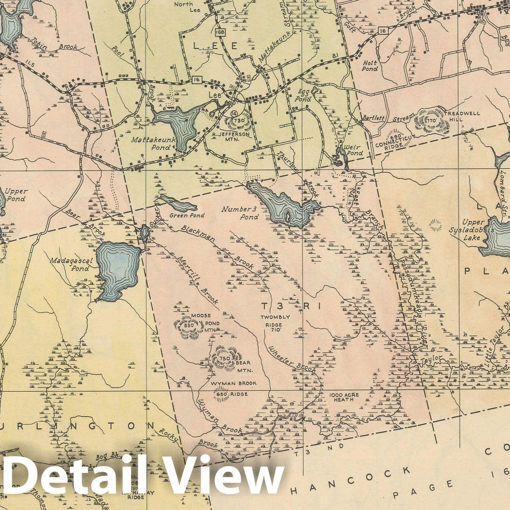 Historic Map : Maine General Highway County Maps, Penobscot 1938 Plate 031 , Vintage Wall Art