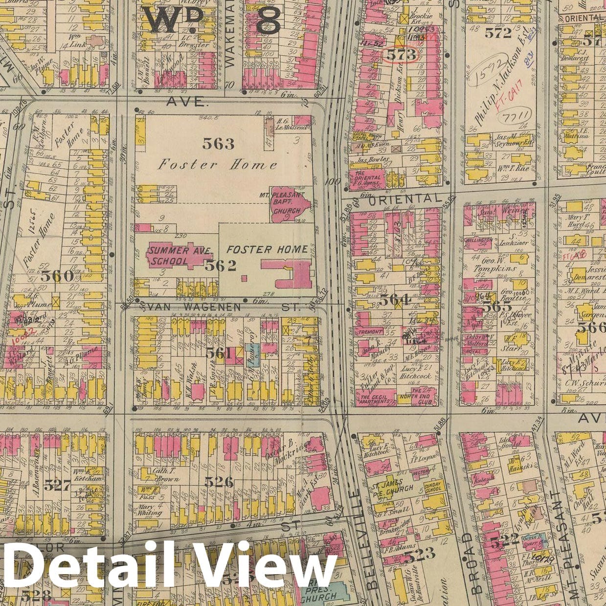 Historic Map : Atlas of Newark, Volume 1, Newark 1911 Plate 012 , Vintage Wall Art