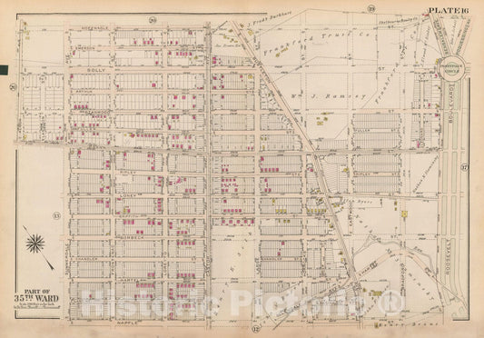 Historic Map : Atlas City of Philadelphia 35th Ward, Philadelphia 1927 Plate 016 , Vintage Wall Art