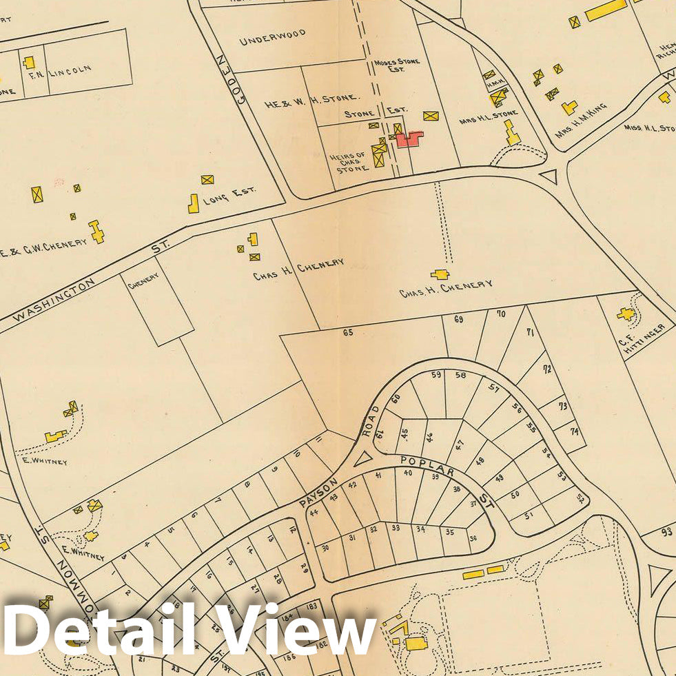 Historic Map : Atlas of Middlesex County, Massachusetts, Belmont 1889 , v2, Vintage Wall Art