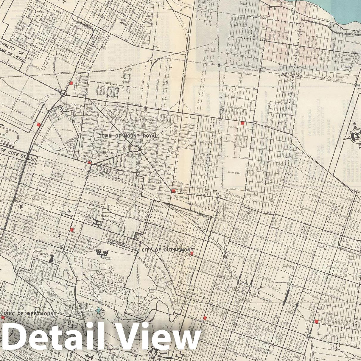 Historic Map : Montreal 1957 , Vintage Wall Art