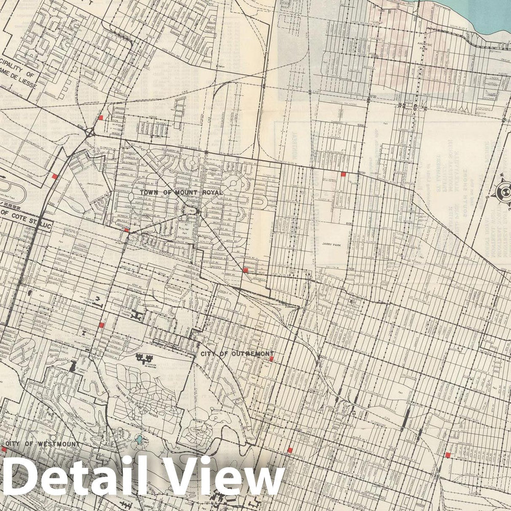 Historic Map : Montreal 1957 , Vintage Wall Art