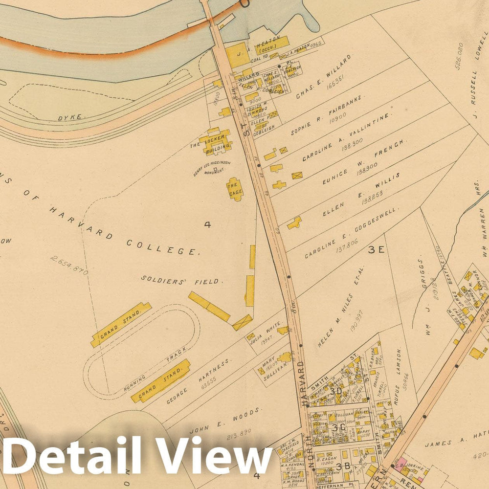Historic Map : Atlas of Dorchester, West Roxbury and Brighton, Allston 1899 Plate 033 , Vintage Wall Art