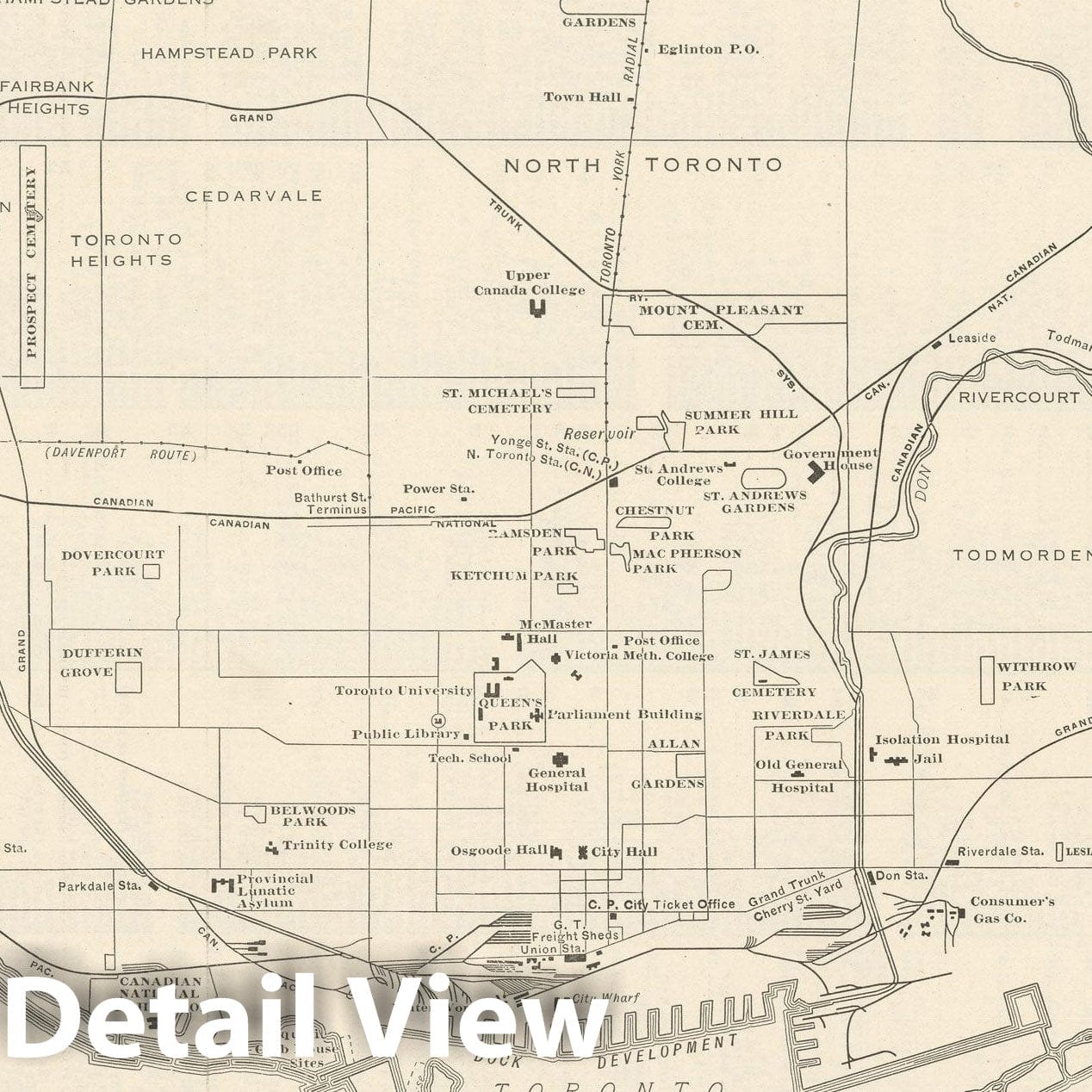 Historic Map : Commercial Atlas of America, 56th Edition, Toronto 1925 , Vintage Wall Art