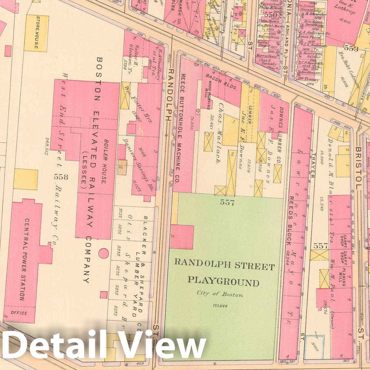 Historic Map : Atlas City of Boston, Boston 1912 Plate 016 , Vintage Wall Art