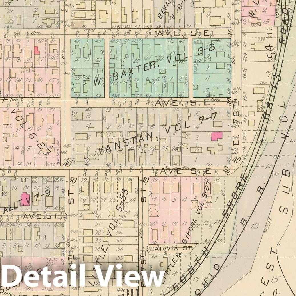Historic Map : Atlas City of Cleveland, Vol. Four, Cleveland 1922 33R , Vintage Wall Art