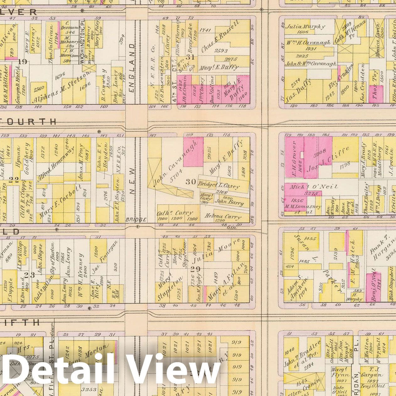 Historic Map : Atlas City of Boston, South Boston 1899 Plate 005 , Vintage Wall Art