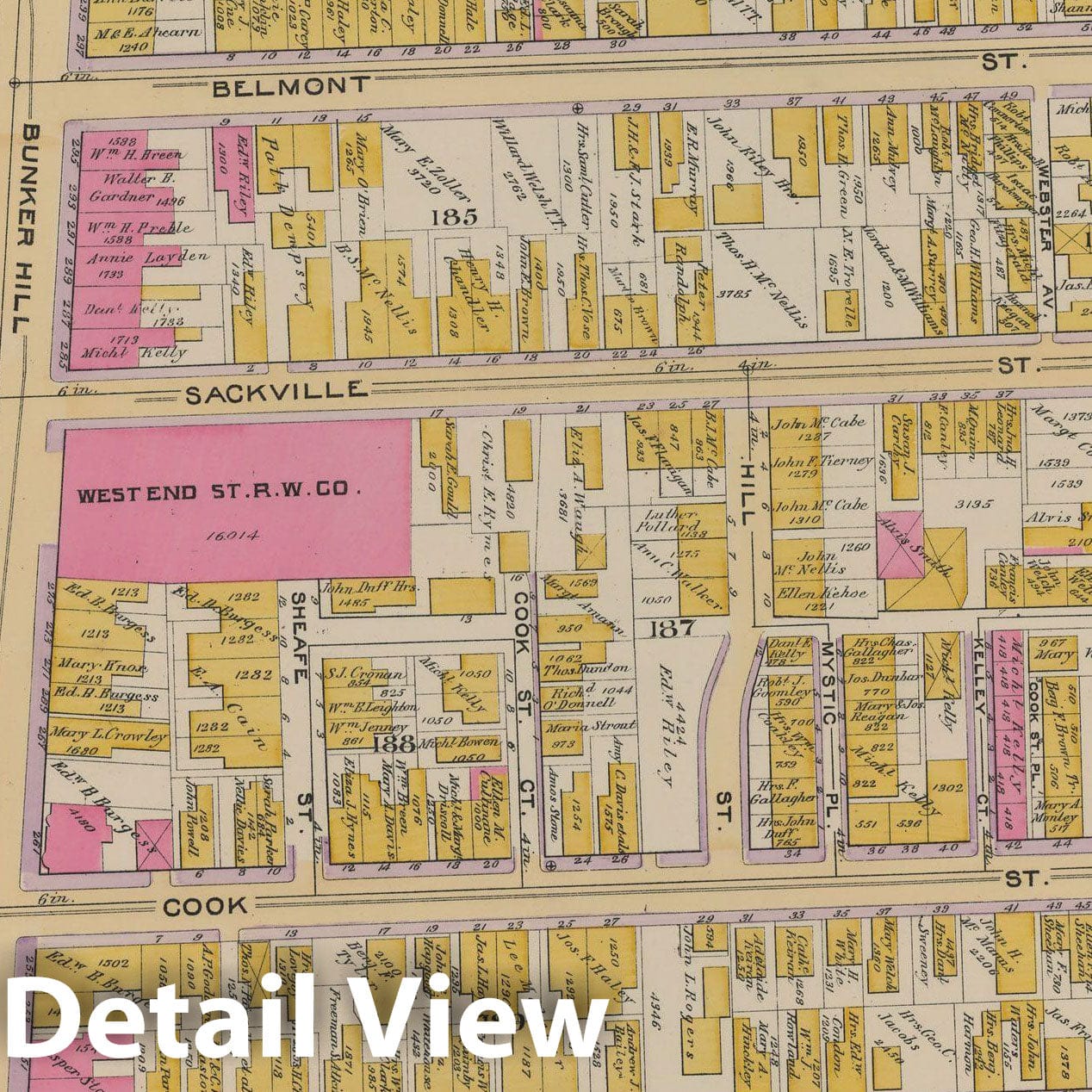 Historic Map : Charlestown 1892 Plate 011 , Vintage Wall Art