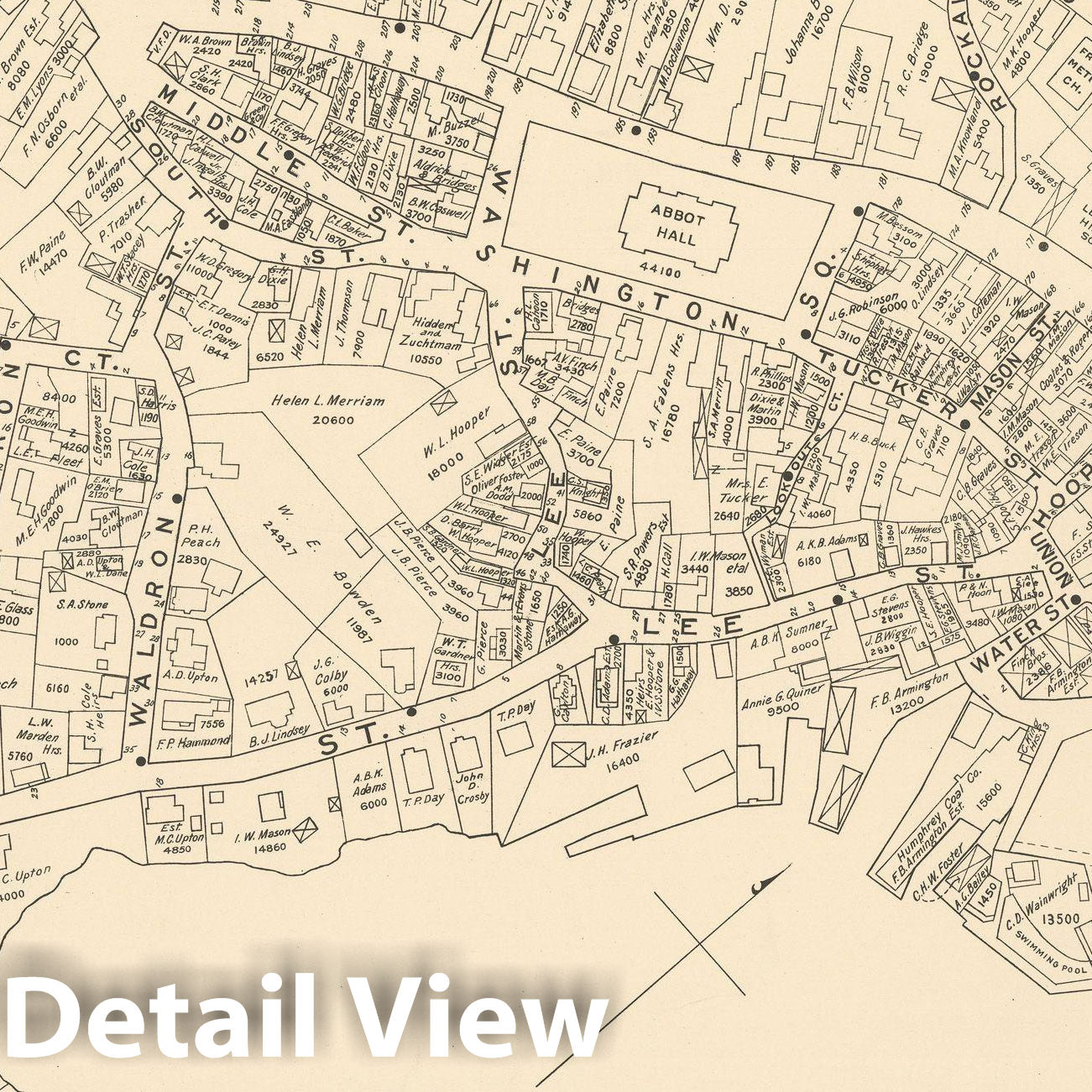 Historic Map : Atlas of Marblehead, Marblehead 1910 Plate 002 , Vintage Wall Art
