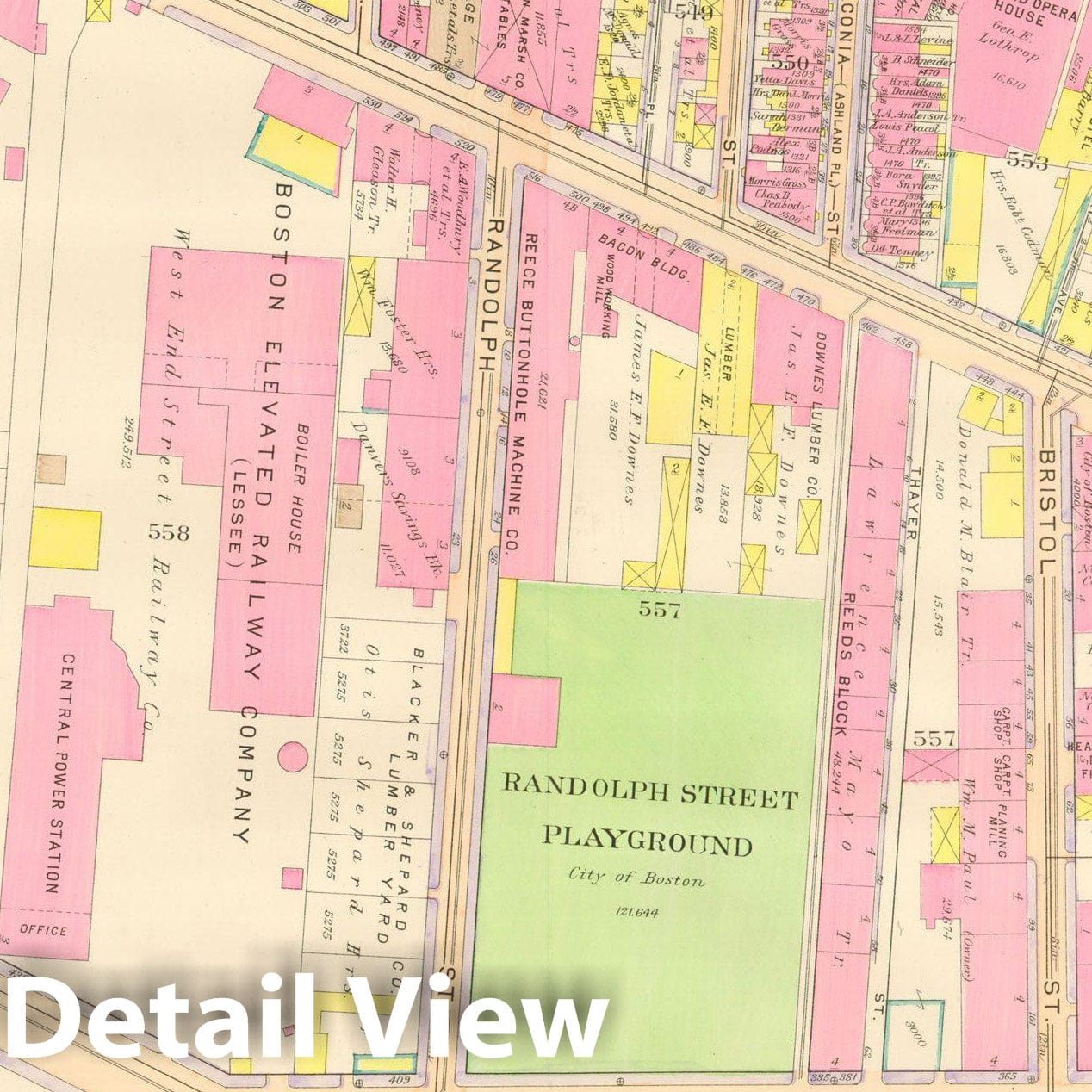 Historic Map : Atlas City of Boston, Boston Proper and Back Bay, Boston 1917 Plate 016 , Vintage Wall Art