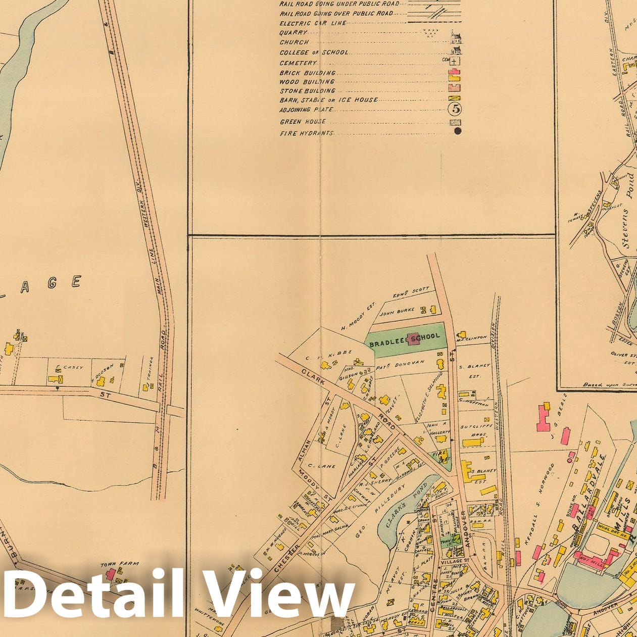 Historic Map : Atlas City of Lawrence and the Towns of Methuen, Andover and North Andover 1906 Plate 025 , Vintage Wall Art