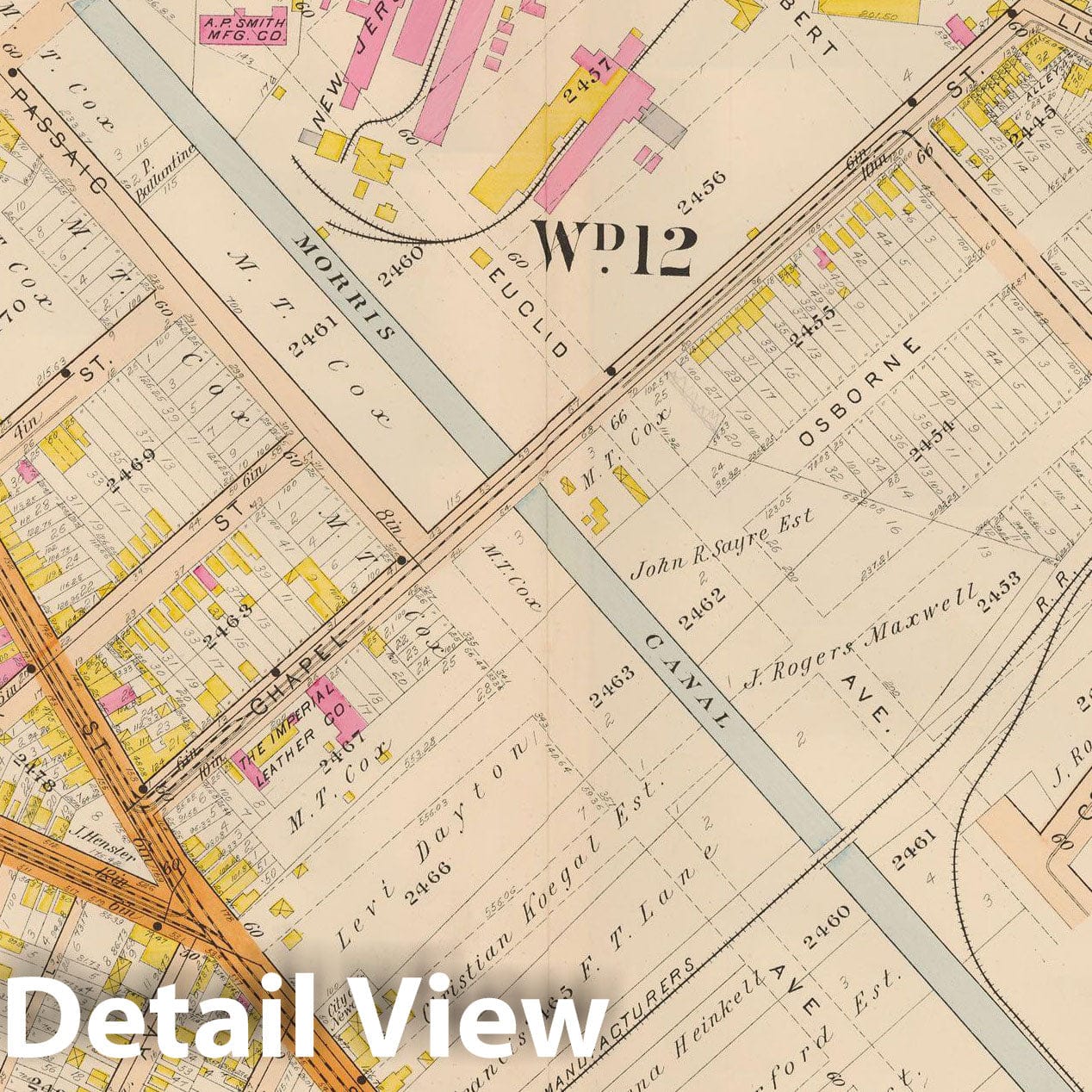 Historic Map : Atlas City of Newark, Newark 1901 Plate 032 , Vintage Wall Art