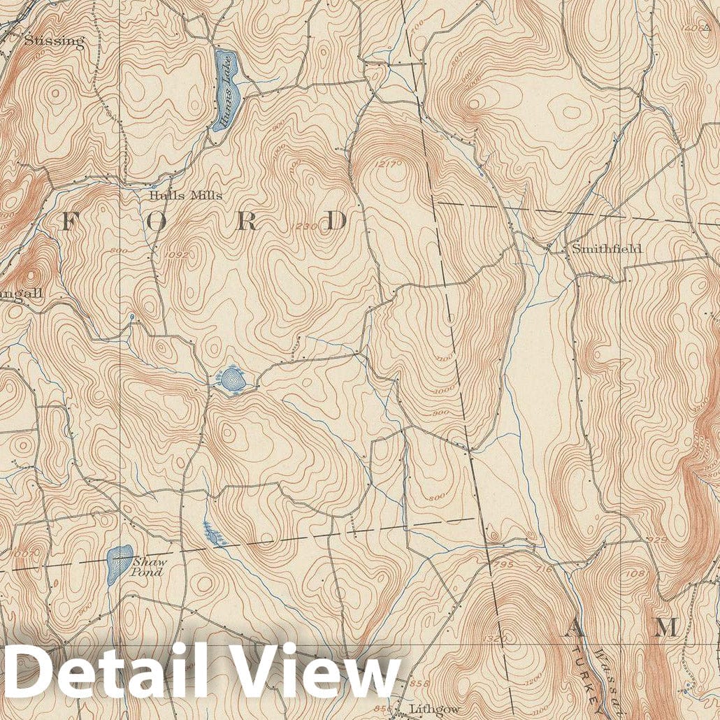 Historic Map : USGS 7.5 Minute Sheets and Quadrangles, Amenia & Millbrook & Pine Plains & Stanford & Washington 1927 Topographic Map , Vintage Wall Art