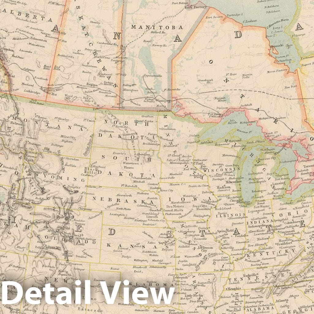 Historic Map : Atlas World, North America 1912 , Vintage Wall Art