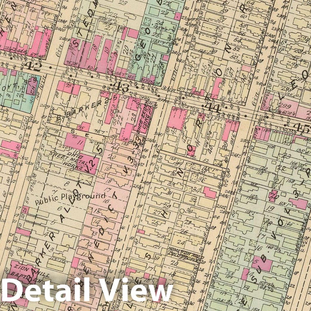 Historic Map : Atlas City of Cleveland, Vol. Four, Cleveland 1922 9R , Vintage Wall Art