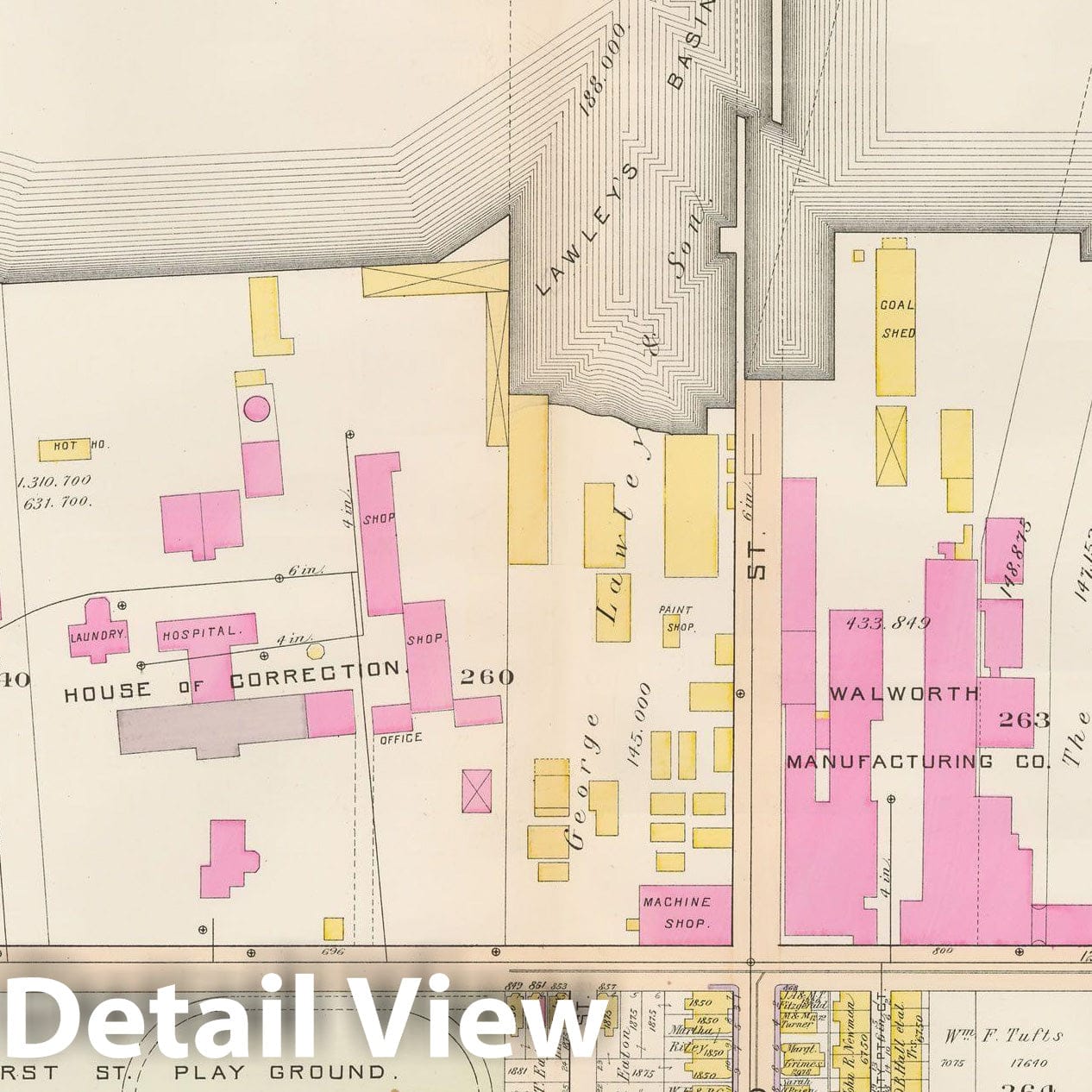Historic Map : Atlas City of Boston, South Boston 1899 Plate 028 , Vintage Wall Art