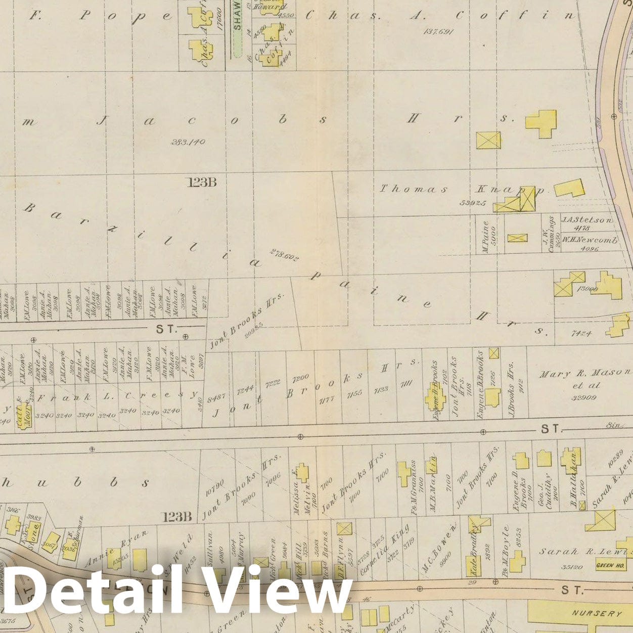 Historic Map : Atlas City of Boston, Vol. 5, Dorchester, Dorchester 1894 Plate 029 , Vintage Wall Art