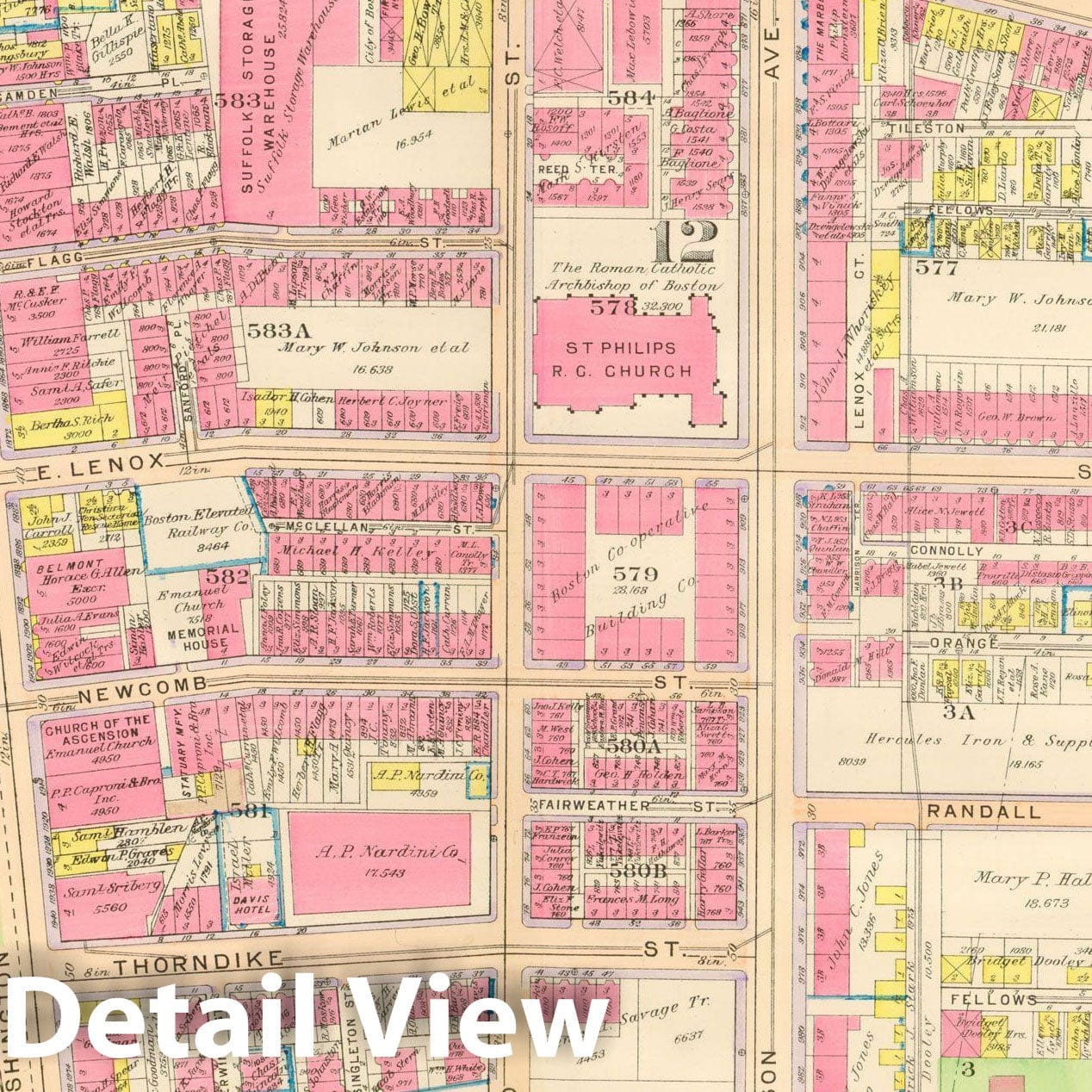 Historic Map : Atlas City of Boston, Boston Proper and Back Bay, Boston 1917 Plate 029 , Vintage Wall Art