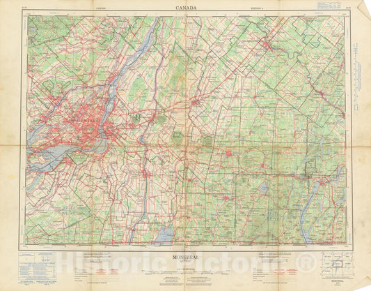 Historic Map : Granby & Montreal & St. Hyacinthe 1972 Topographic Map , Vintage Wall Art