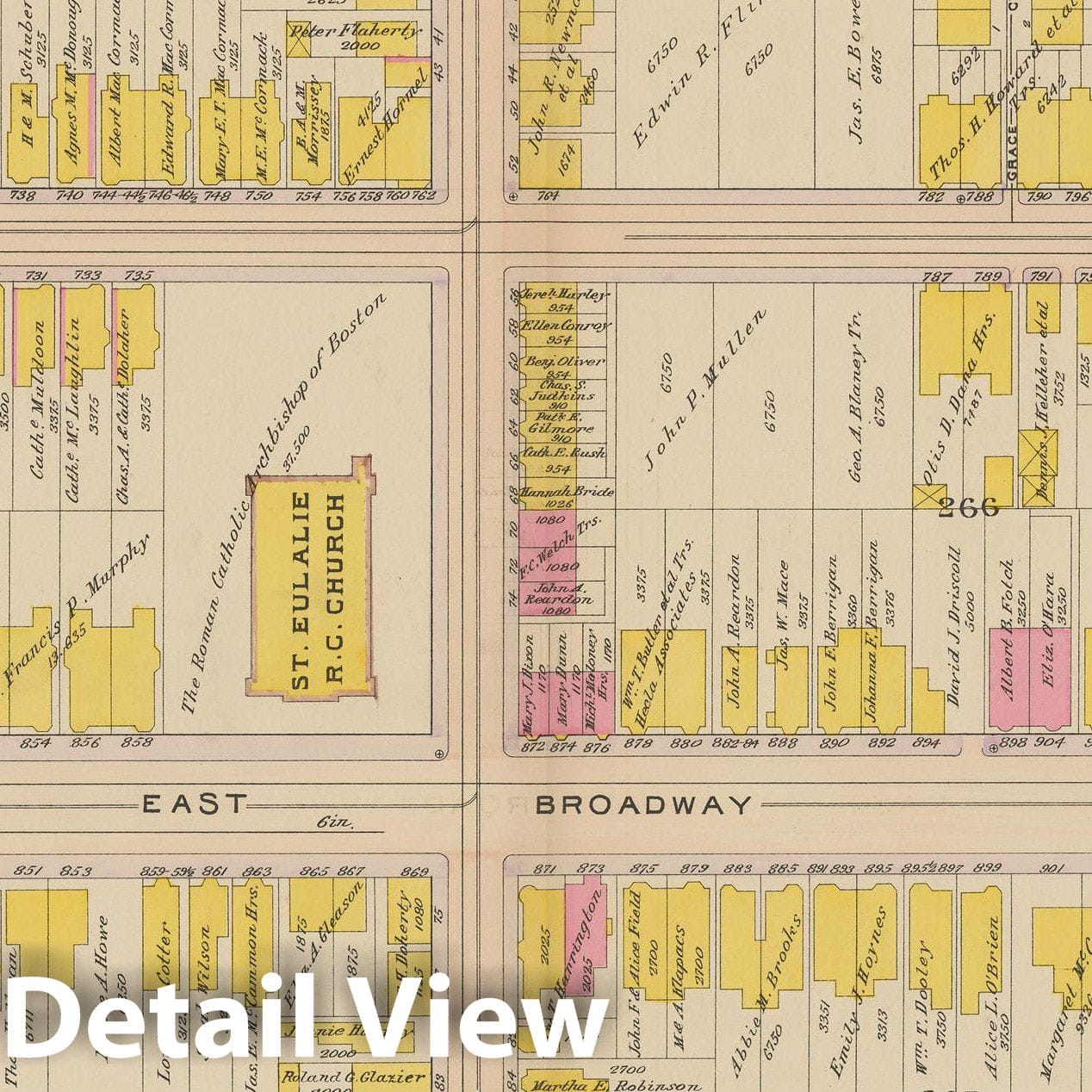 Historic Map : Atlas of South Boston, South Boston 1910 Plate 025 , Vintage Wall Art