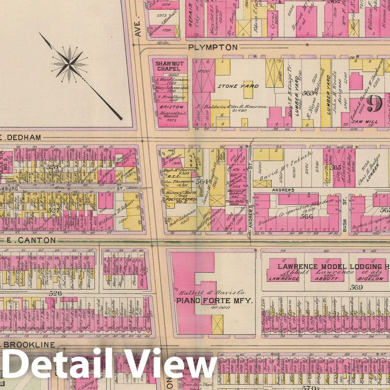 Historic Map : Atlas of Boston Proper, 1898 Plate 026 , Vintage Wall Art