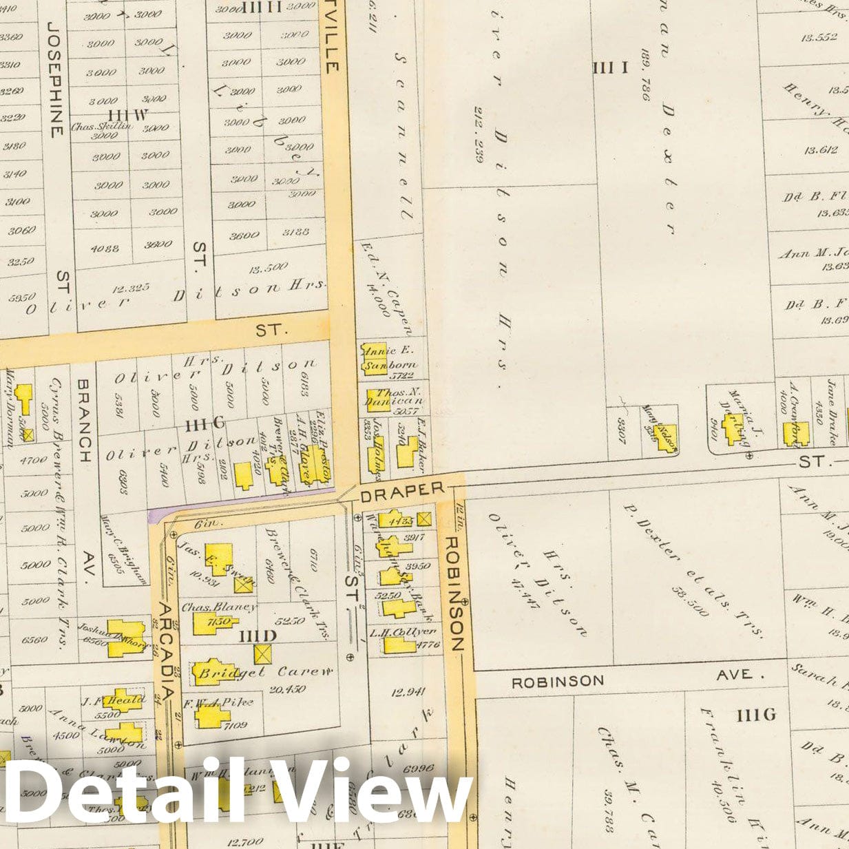 Historic Map : Atlas City of Boston, Vol. 5, Dorchester, Dorchester 1889 Plate 017 , Vintage Wall Art