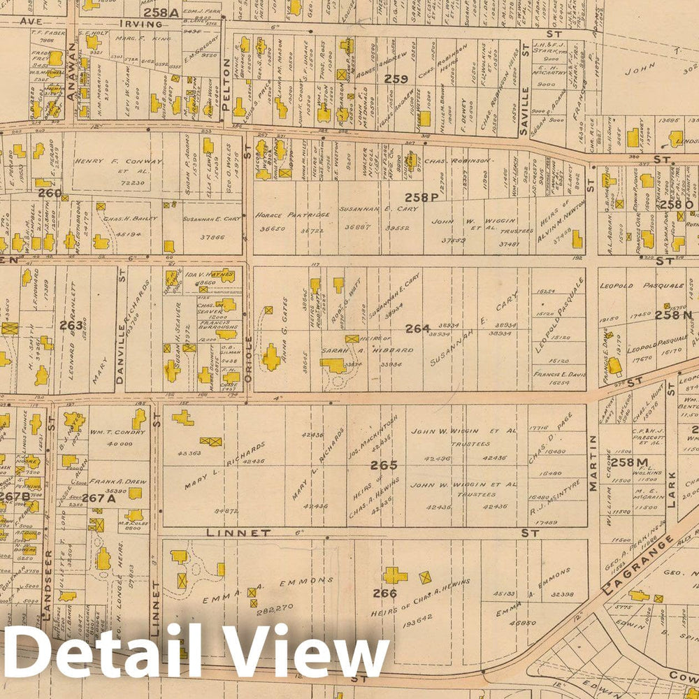 Historic Map : Atlas of Dorchester, West Roxbury and Brighton, West Roxbury 1899 Plate 026 , Vintage Wall Art