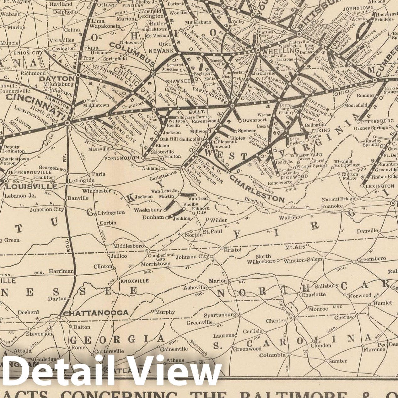Historic Map : Atlas of Railway Traffic Maps, Baltimore & Ohio Railroad 1922 , Vintage Wall Art