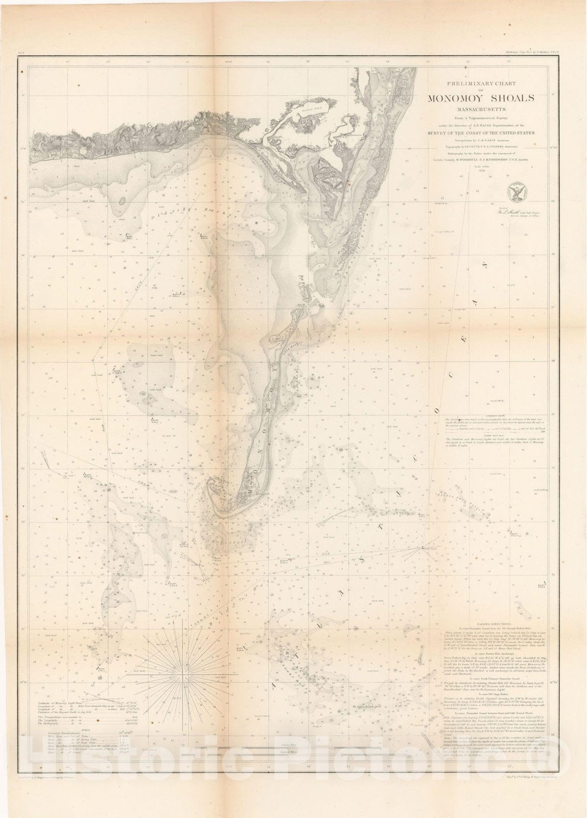Historic Map : Chatham 1856 Topographic Map , Vintage Wall Art