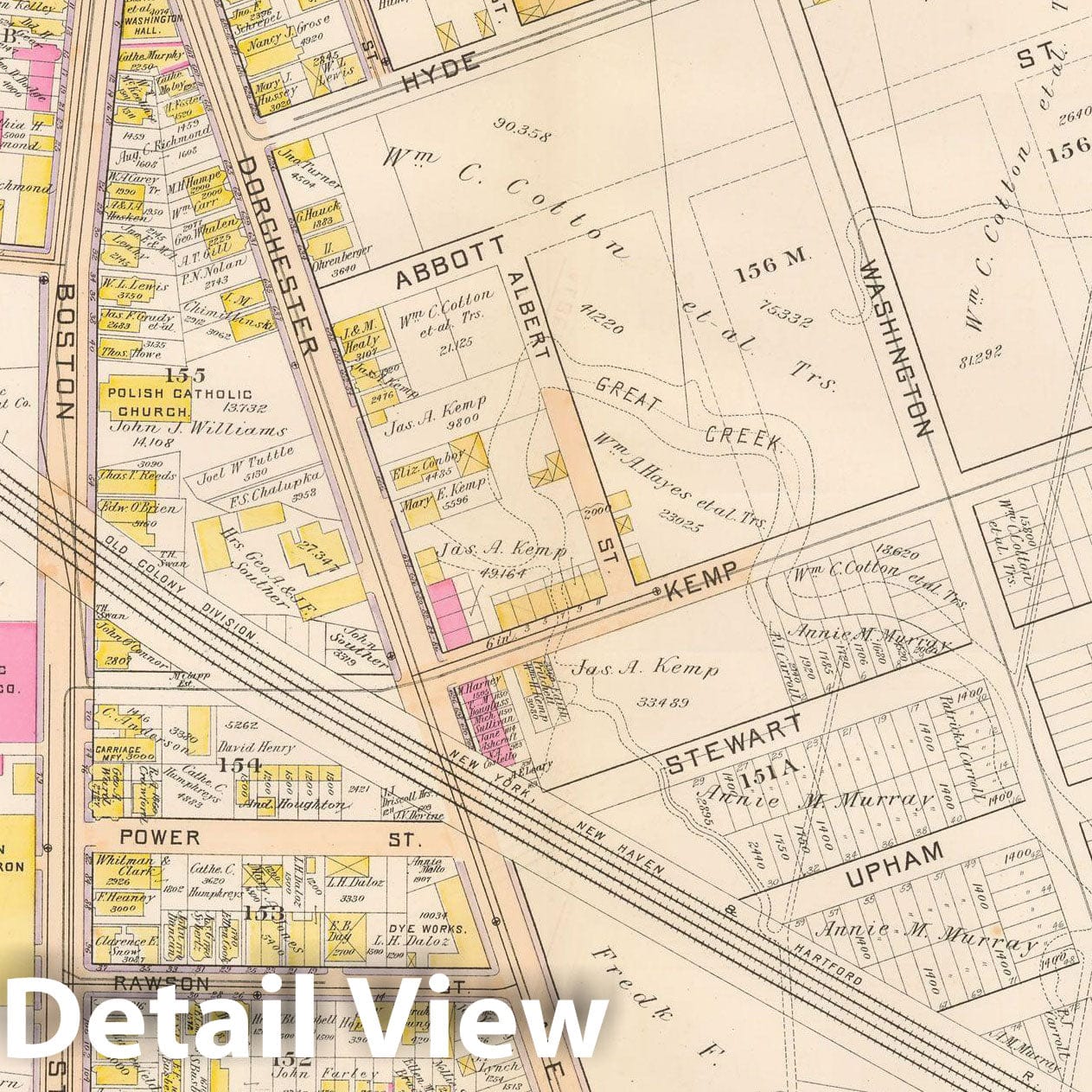 Historic Map : Atlas City of Boston, South Boston 1899 Plate 032 , Vintage Wall Art