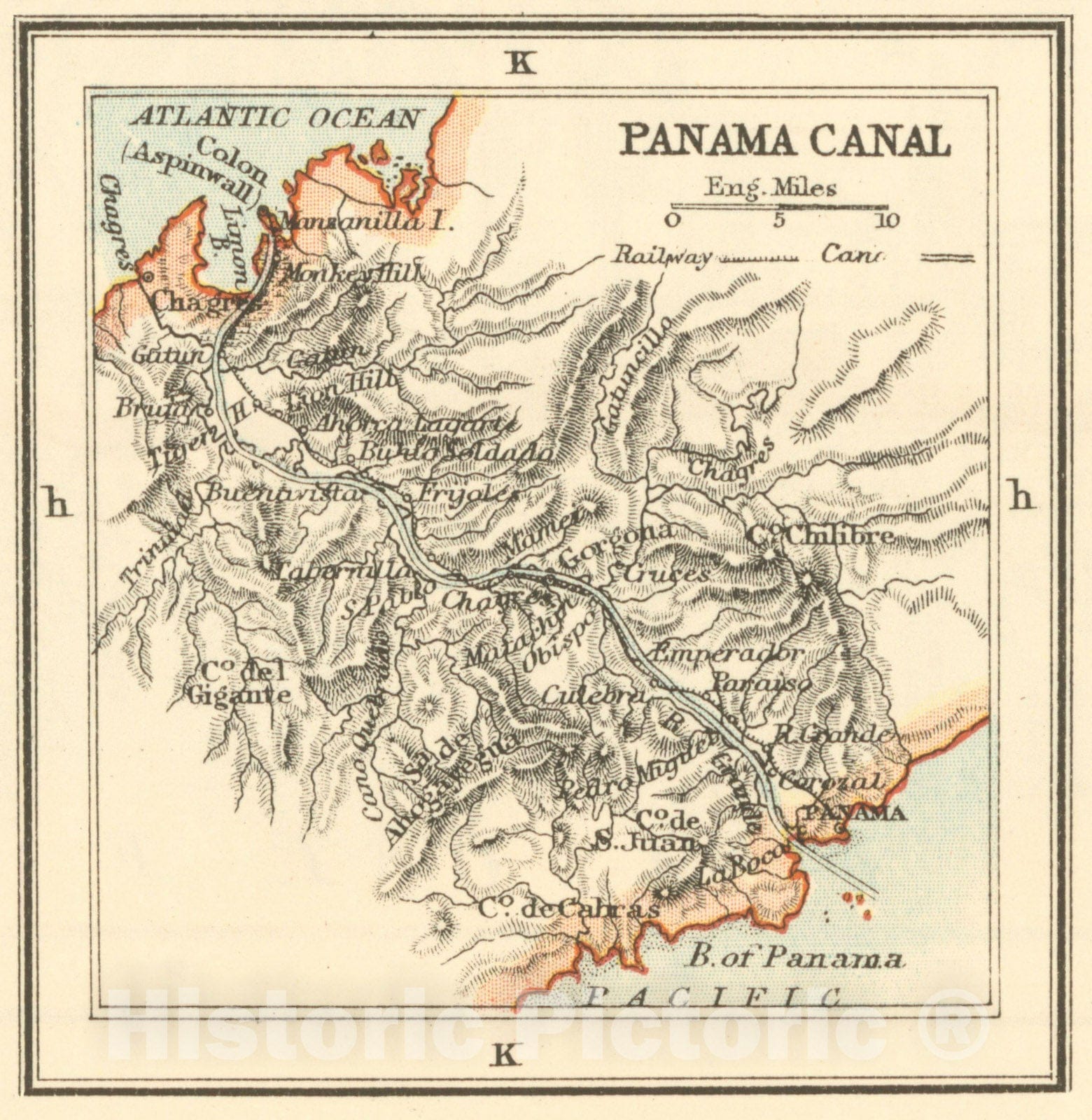 Historic Map : The Victoria Regina Atlas, Panama Canal 1906 , Vintage Wall Art