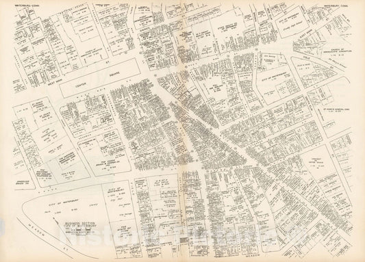 Historic Map : New England States Ed., Waterbury 1946 , Nirenstein's National Preferred Real Estate Locations of Business Properties , Vintage Wall Art