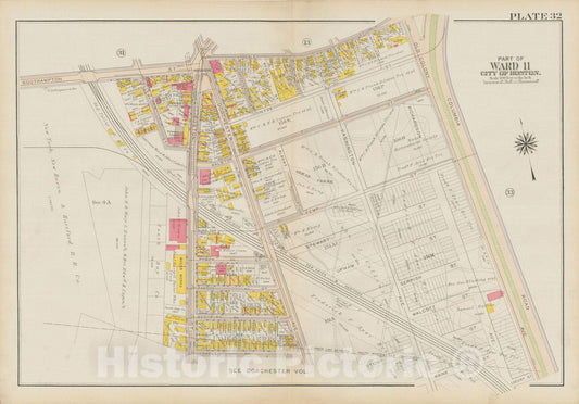 Historic Map : Atlas City of Boston: South Boston 1919 Plate 032 , Vintage Wall Art