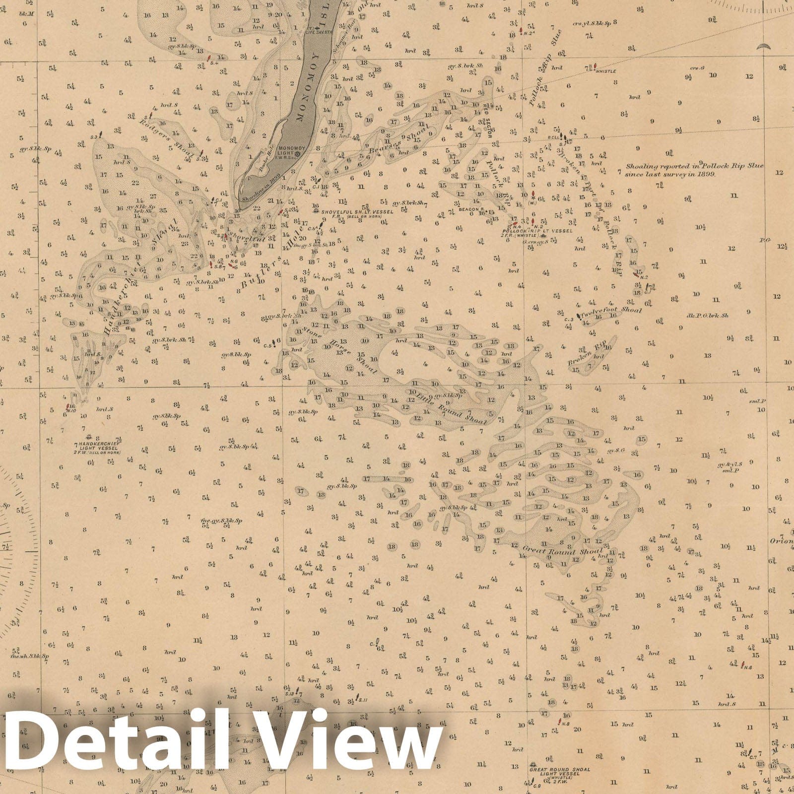 Historic Map : Chatham & Nantucket 1901 Topographic Map , Vintage Wall Art
