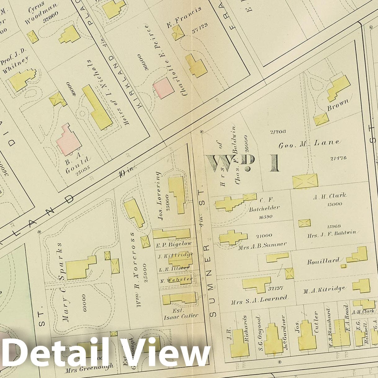 Historic Map : Atlas City of Cambridge, Cambridge 1886 Plate 012 , Vintage Wall Art